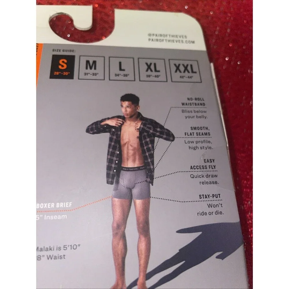 Pair Of Thieves Mens Super Fit Vented Mesh Cooling Comfort Boxer Brief 2 Pack S